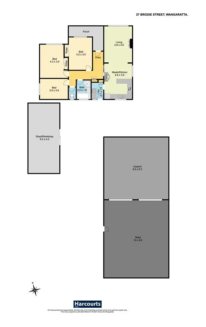 Floorplan of Homely house listing, 27 Brodie Street, Wangaratta VIC 3677