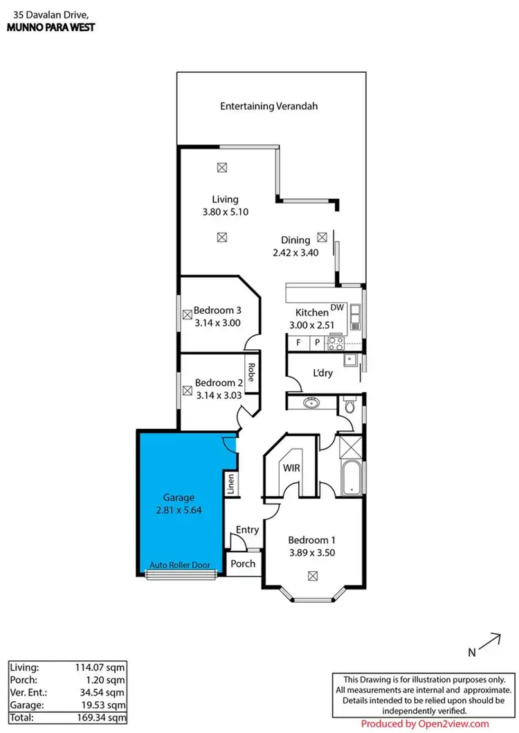 Floorplan of Homely house listing, 35 Davalan Drive, Munno Para West SA 5115