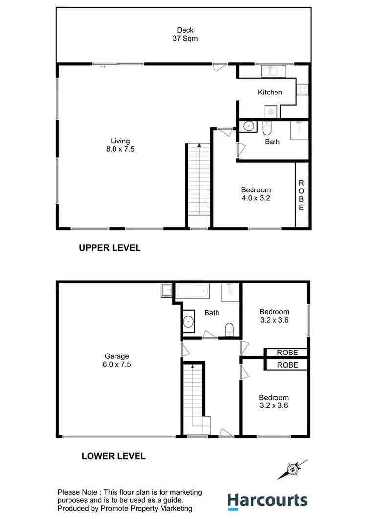 Floorplan of Homely townhouse listing, 2/87 Ripley Road, West Moonah TAS 7009