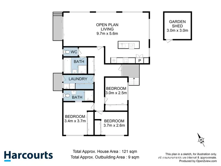 Floorplan of Homely house listing, 13 Kingsgate Circle, Huntingfield TAS 7055