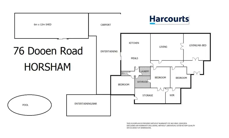 Floorplan of Homely house listing, 76 Dooen Road, Horsham VIC 3400