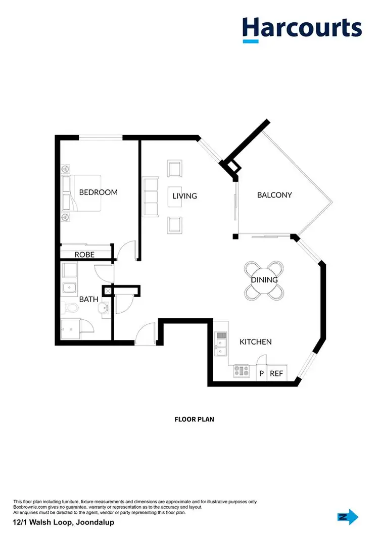 Floorplan of Homely apartment listing, 12/1 Walsh Loop, Joondalup WA 6027