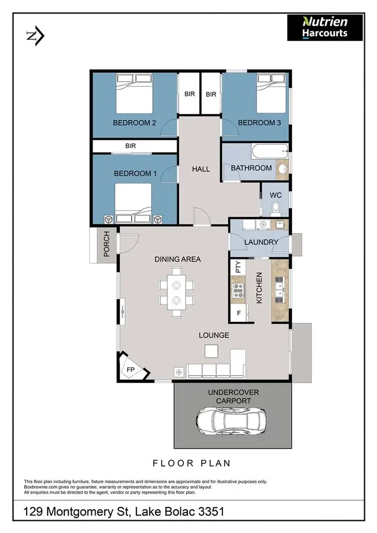 Floorplan of Homely house listing, 129 Montgomery Street, Lake Bolac VIC 3351
