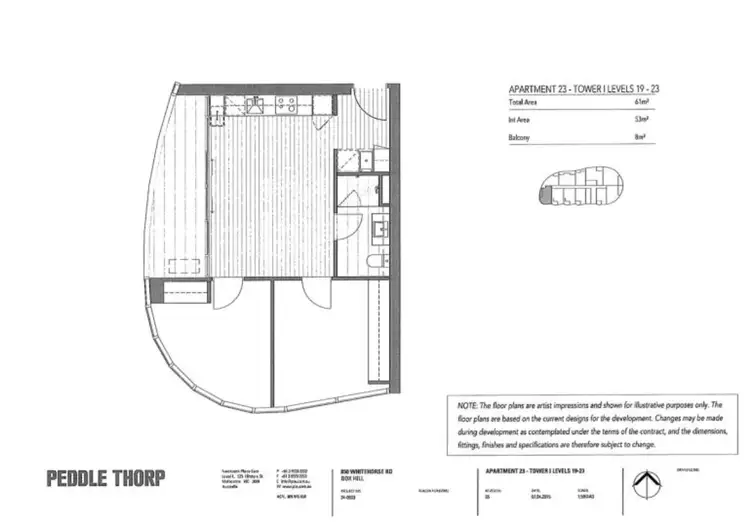 Floorplan of Homely apartment listing, 2123/850 Whitehorse Road, Box Hill VIC 3128