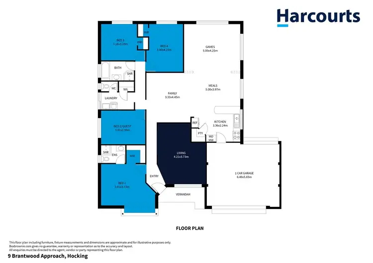 Floorplan of Homely house listing, 9 Brantwood Approach, Hocking WA 6065