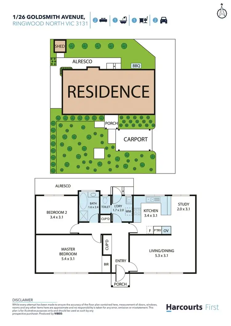 Floorplan of Homely house listing, 1/26 Goldsmith Avenue, Ringwood North VIC 3134