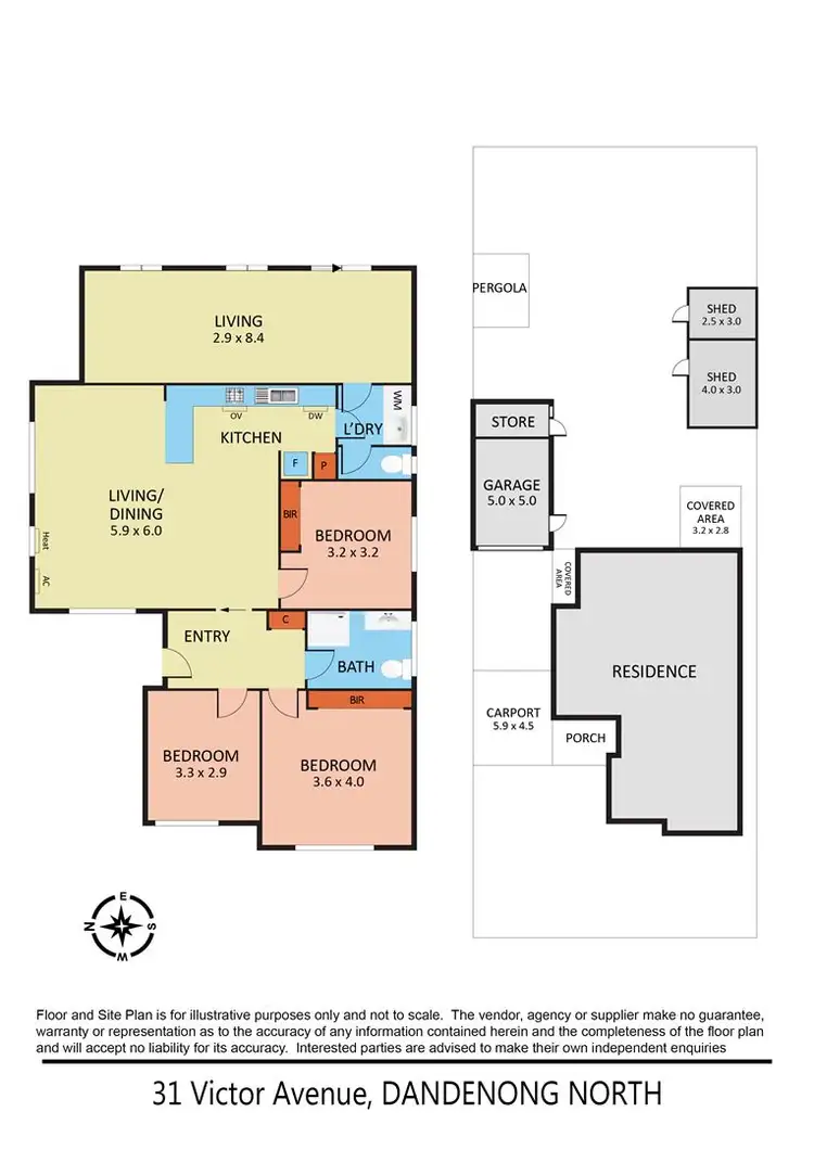 Floorplan of Homely house listing, 31 Victor Avenue, Dandenong North VIC 3175