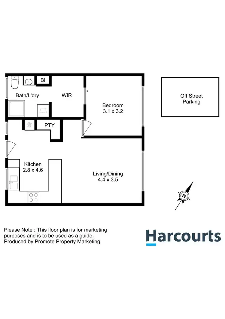 Floorplan of Homely unit listing, 2/4 Dodson Street, Rosetta TAS 7010