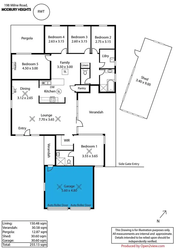 Floorplan of Homely house listing, 198 Milne Road, Modbury Heights SA 5092