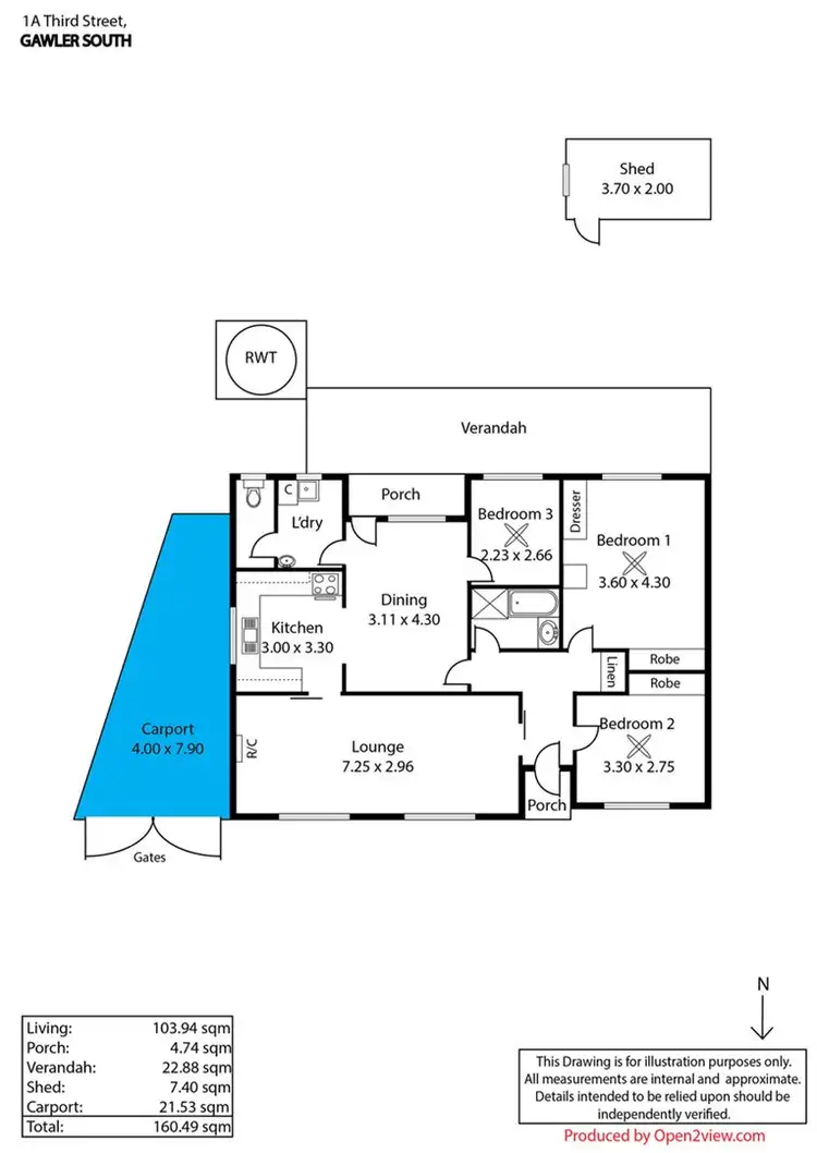 Floorplan of Homely house listing, 1A Third Street, Gawler South SA 5118