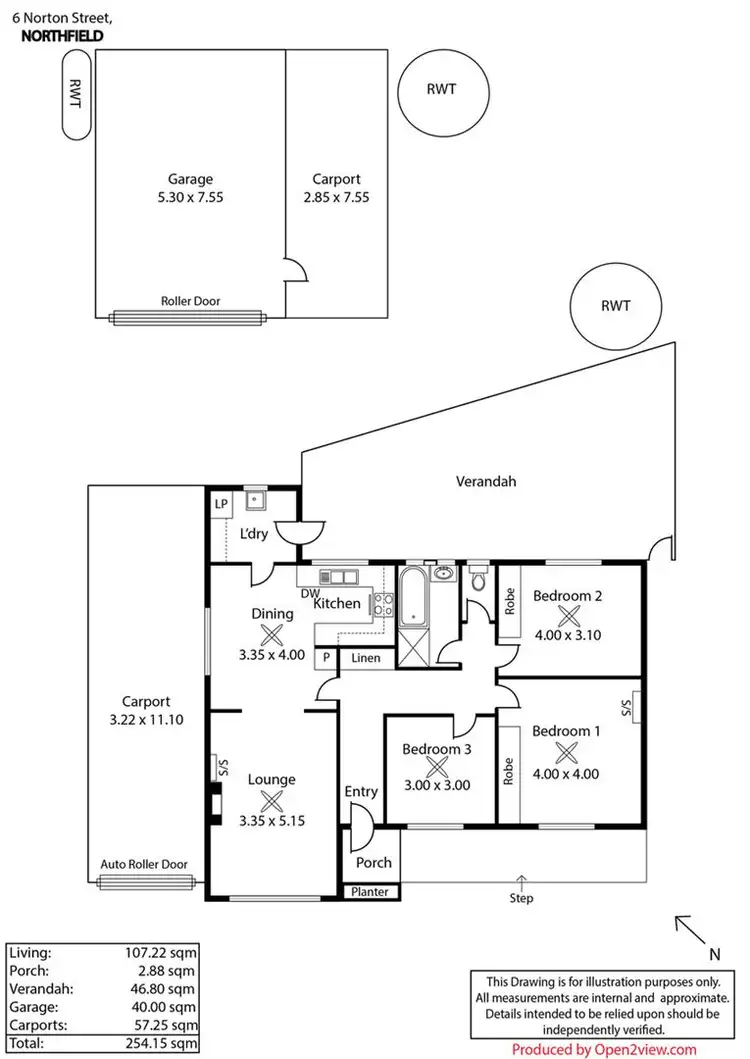 Floorplan of Homely house listing, 6 Norton Street, Northfield SA 5085