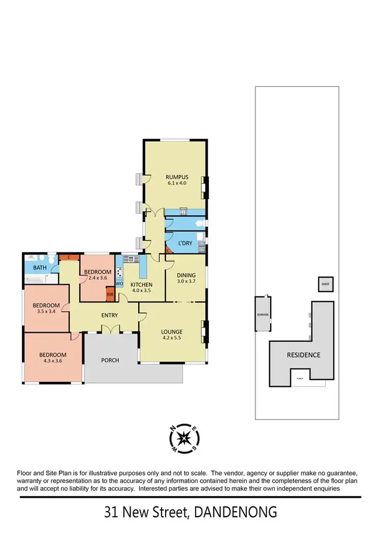 Floorplan of Homely house listing, 31 New Street, Dandenong VIC 3175