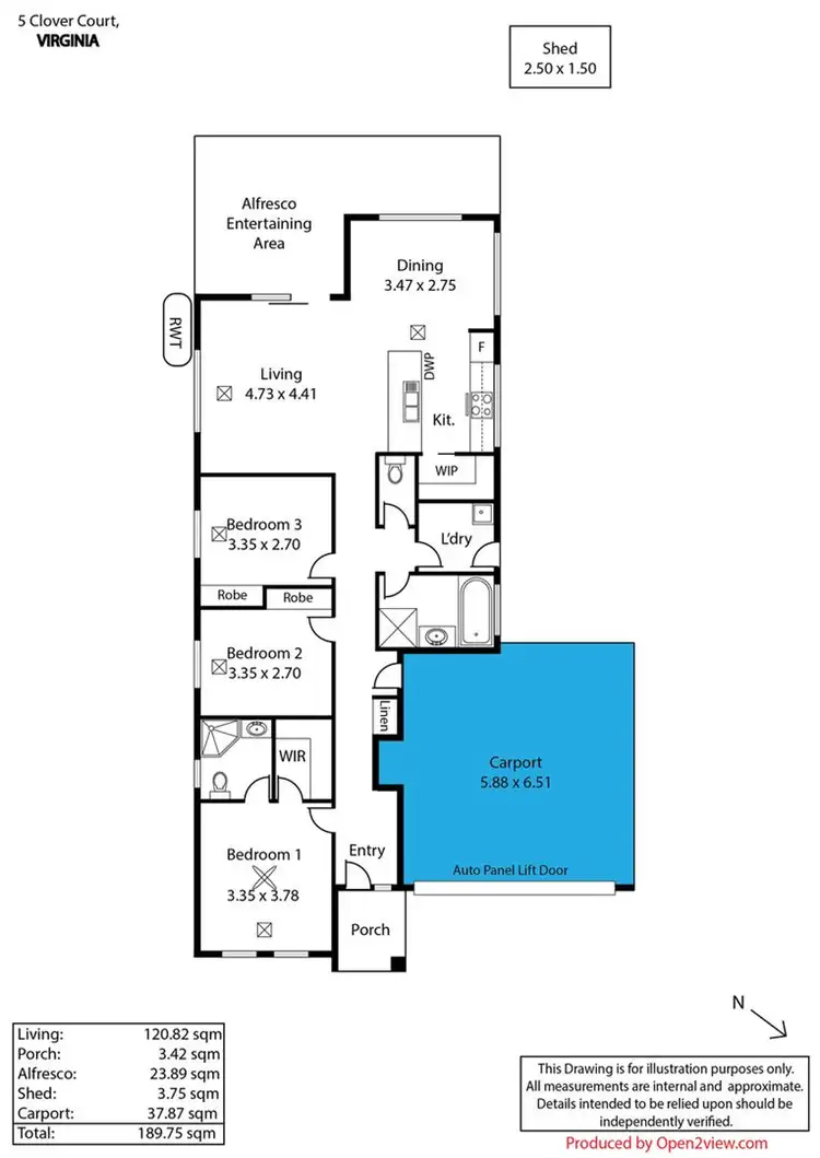 Floorplan of Homely house listing, 5 Clover Court, Virginia SA 5120
