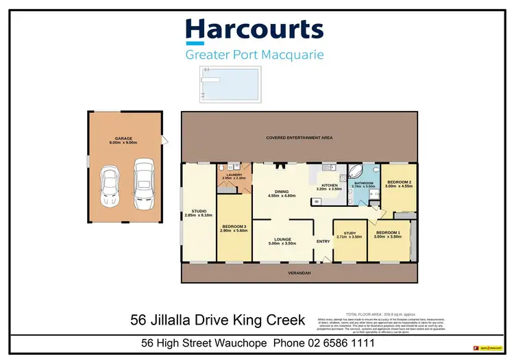 Floorplan of Homely rural property listing, 56 Jillalla Drive, King Creek NSW 2446