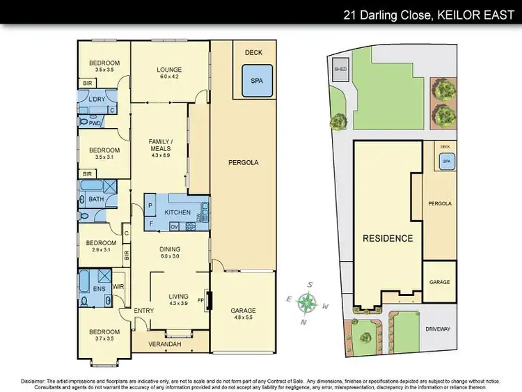 Floorplan of Homely house listing, 21 Darling Close, Keilor East VIC 3033