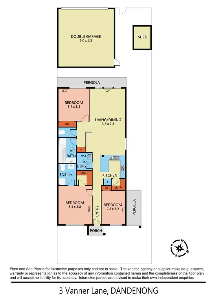 Floorplan of Homely house listing, 3 Vanner Lane, Dandenong VIC 3175
