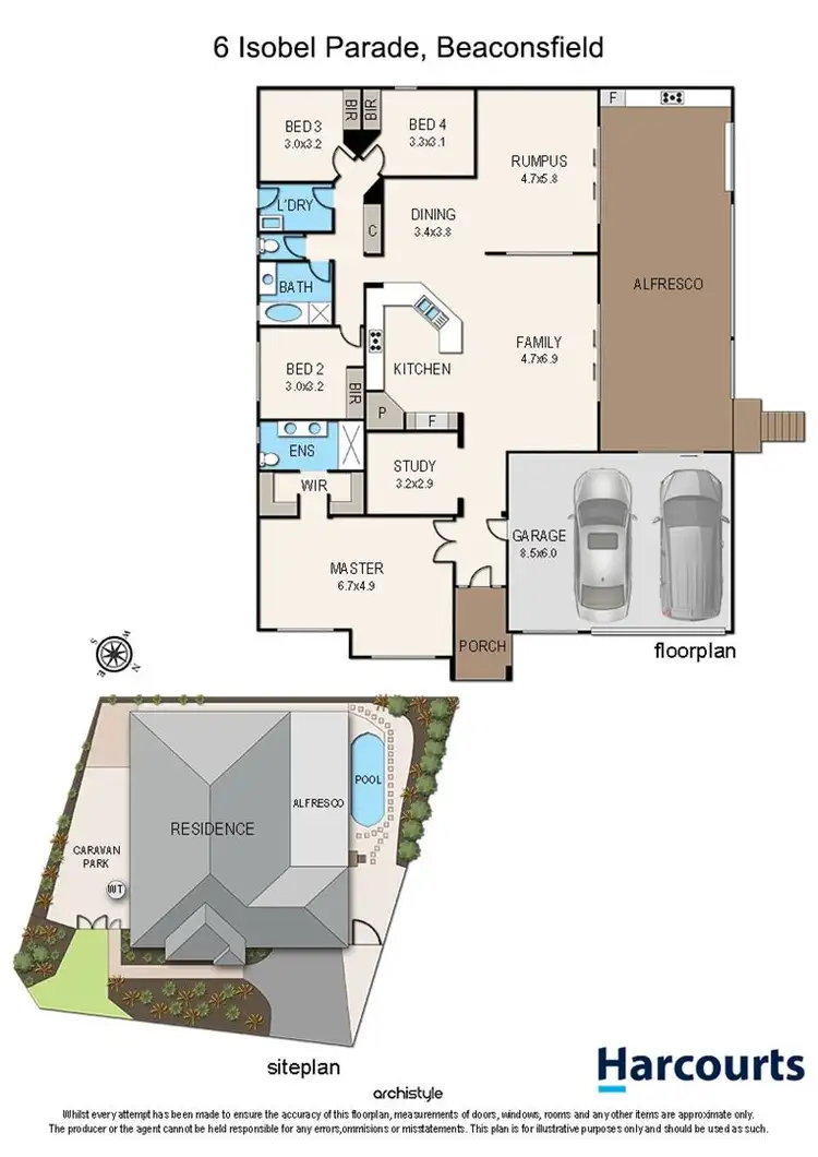 Floorplan of Homely house listing, 6 Isobel Parade, Beaconsfield VIC 3807