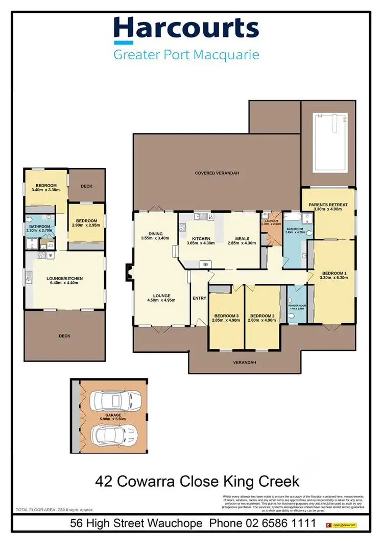 Floorplan of Homely rural property listing, 42 Cowarra Close, King Creek NSW 2446