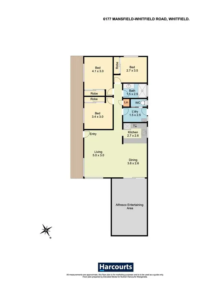 Floorplan of Homely house listing, 6177 Mansfield-Whitfield Road, Whitfield VIC 3733