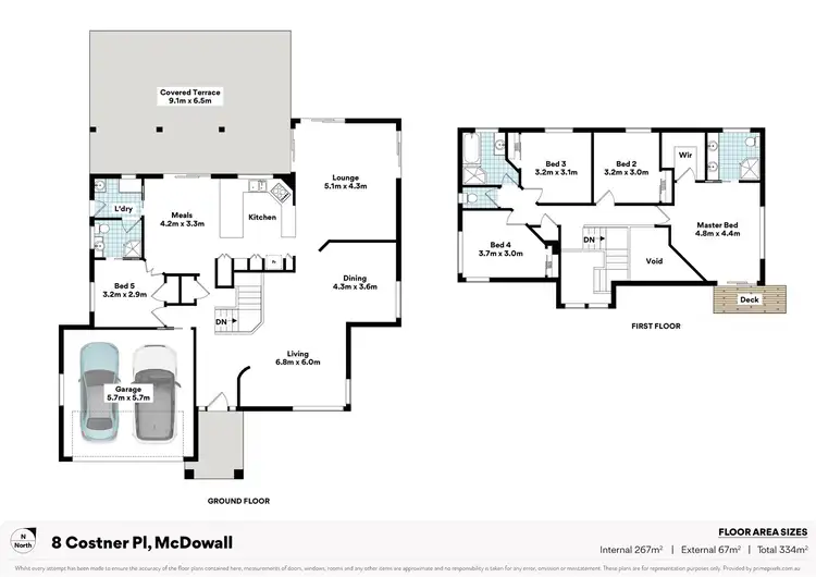 Floorplan of Homely house listing, 8 Costner Place, Mcdowall QLD 4053