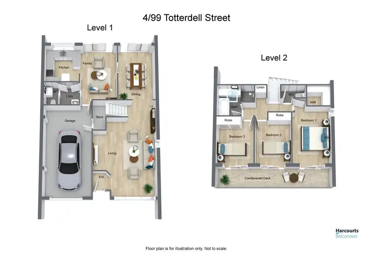 Floorplan of Homely townhouse listing, 4/99 Totterdell Street, Belconnen ACT 2617