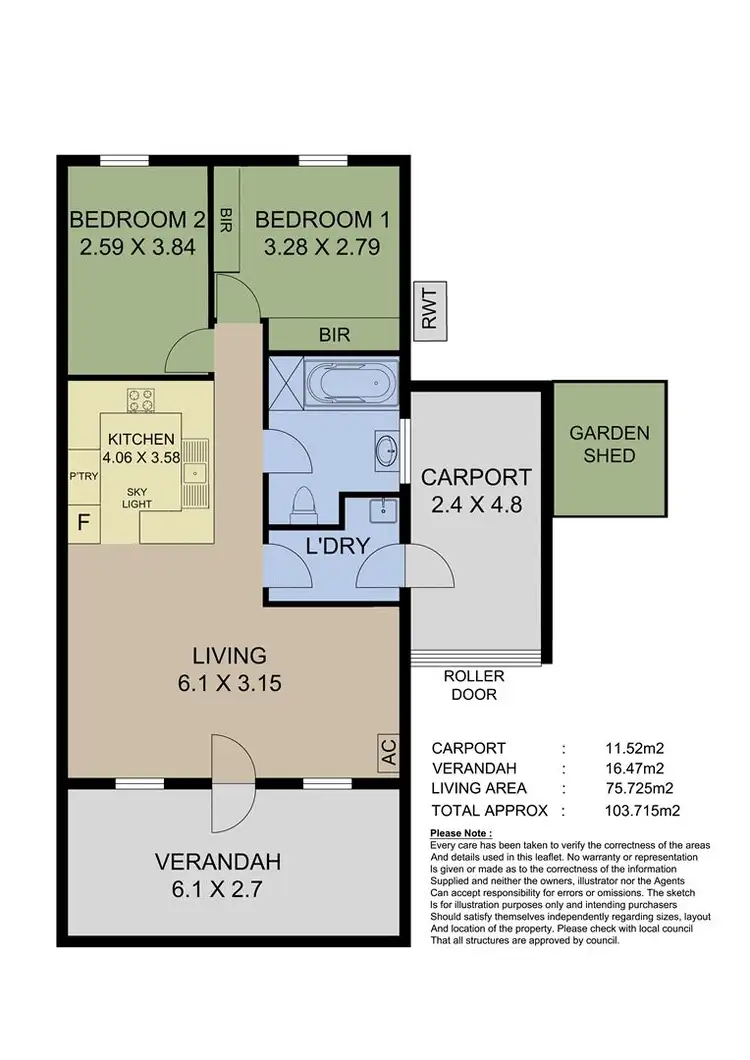 Floorplan of Homely unit listing, 6/6 Cameron Road, Mount Barker SA 5251