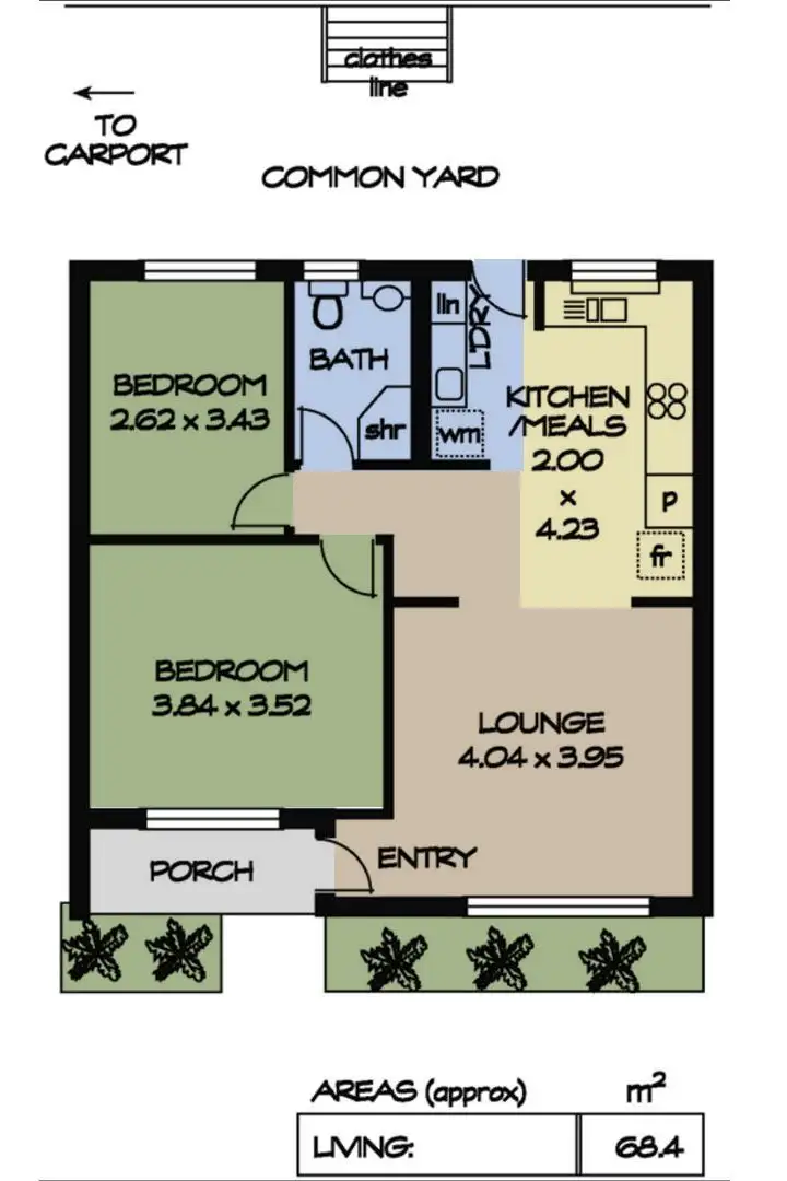 Floorplan of Homely unit listing, 17/383 Cross Road, Edwardstown SA 5039