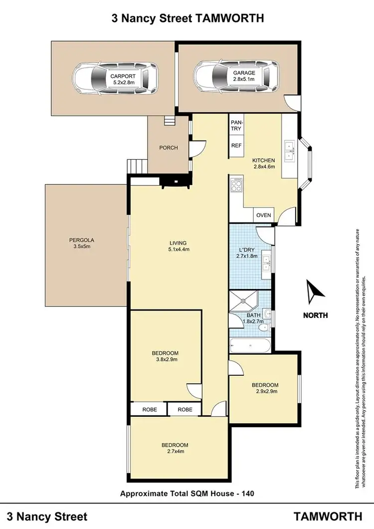 Floorplan of Homely house listing, 3 Nancy Street, Tamworth NSW 2340