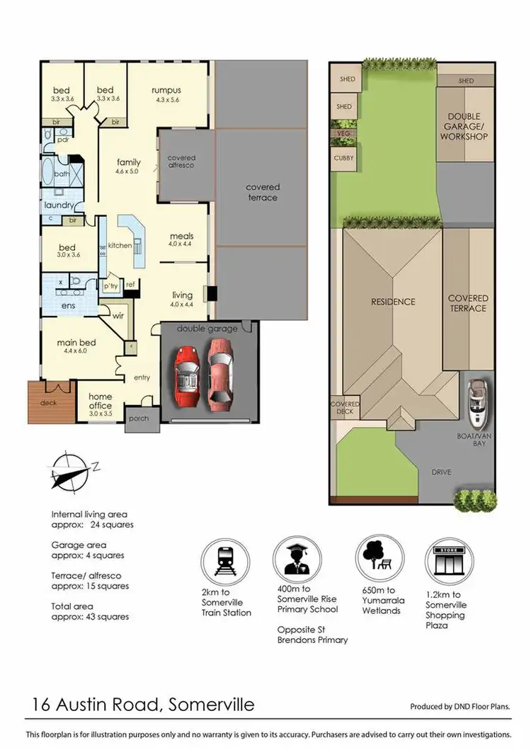Floorplan of Homely house listing, 16 Austin Road, Somerville VIC 3912