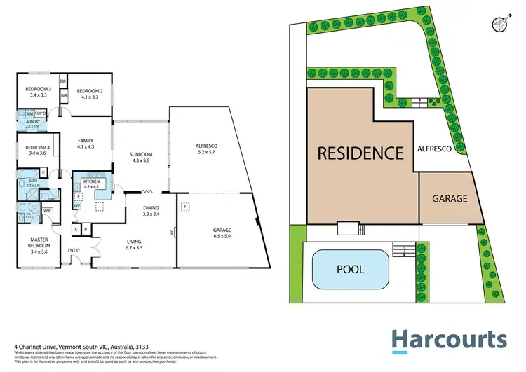 Floorplan of Homely house listing, 4 Charlnet Dr, Vermont South VIC 3133