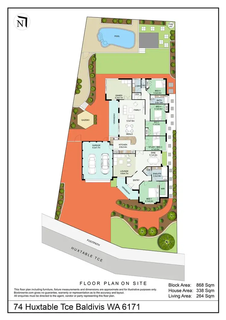 Floorplan of Homely house listing, 74 Huxtable Tce, Baldivis WA 6171