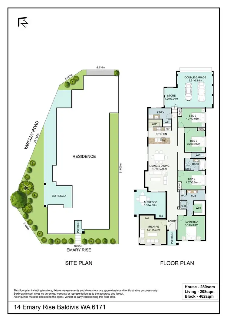 Floorplan of Homely house listing, 14 Emary Rise, Baldivis WA 6171