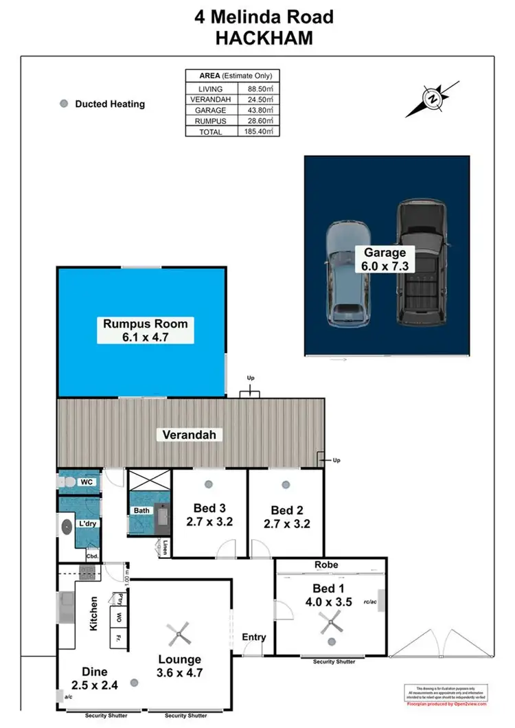 Floorplan of Homely house listing, 4 Melinda Rd, Hackham SA 5163