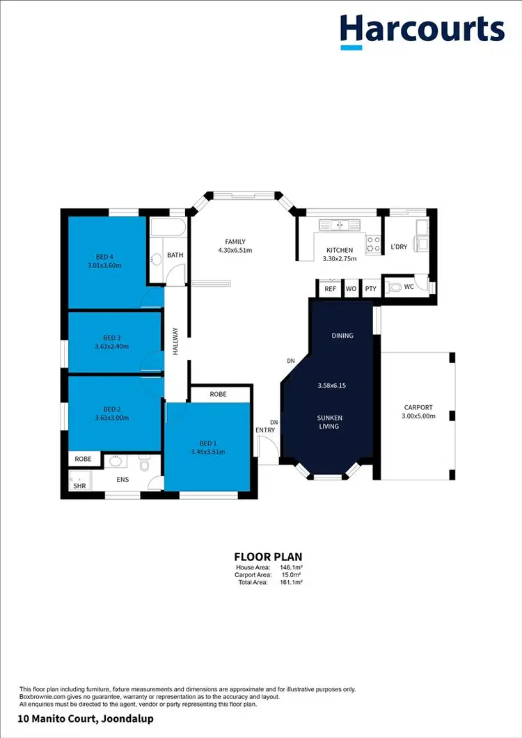 Floorplan of Homely house listing, 10 Manito Court, Joondalup WA 6027