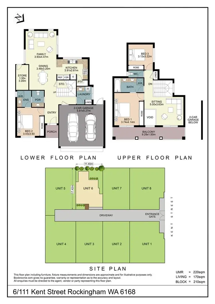 Floorplan of Homely unit listing, 6/111 Kent Street, Rockingham WA 6168