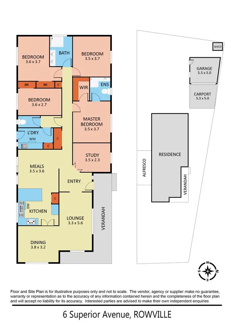Floorplan of Homely house listing, 6 Superior Avenue, Rowville VIC 3178
