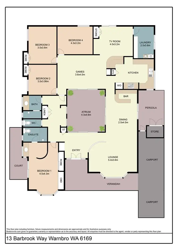 Floorplan of Homely house listing, 13 Barbrook Way, Warnbro WA 6169