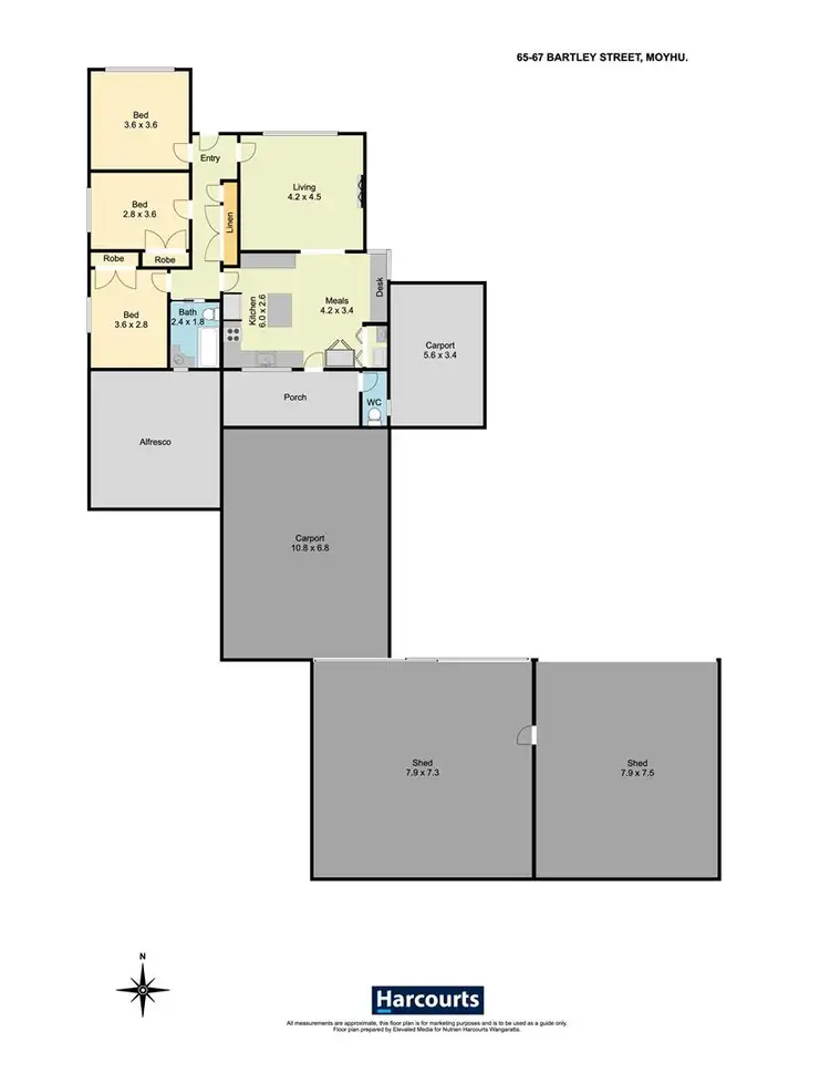 Floorplan of Homely house listing, 65-67 Bartley Street, Moyhu VIC 3732