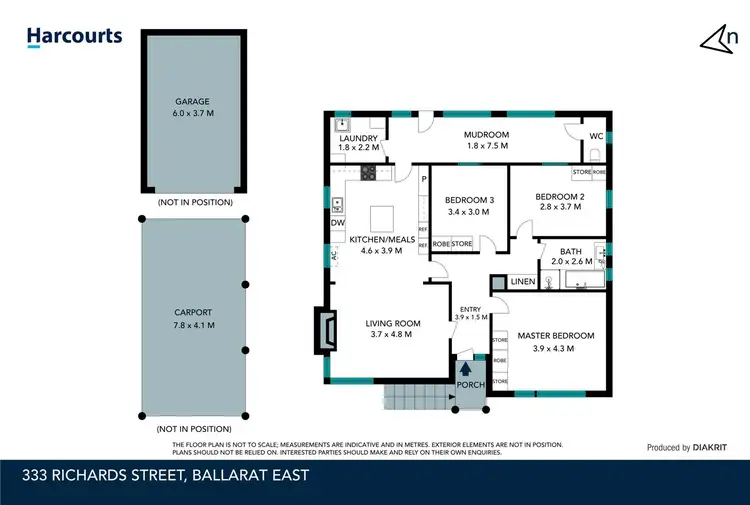 Floorplan of Homely house listing, 333 Richards Street, Ballarat East VIC 3350