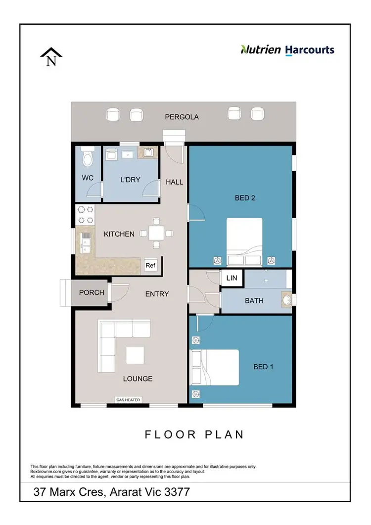 Floorplan of Homely house listing, 37 Marx Crescent, Ararat VIC 3377