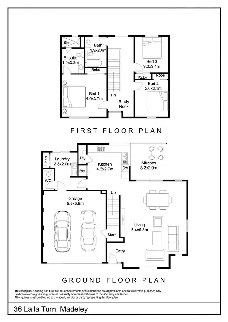 Floorplan of Homely house listing, 36 Laila Turn, Madeley WA 6065