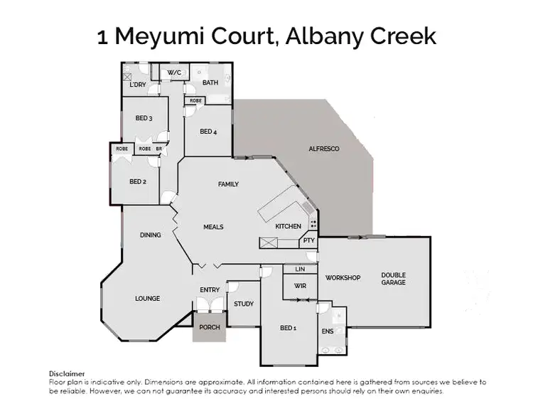 Floorplan of Homely house listing, 1 Meyumi Court, Albany Creek QLD 4035