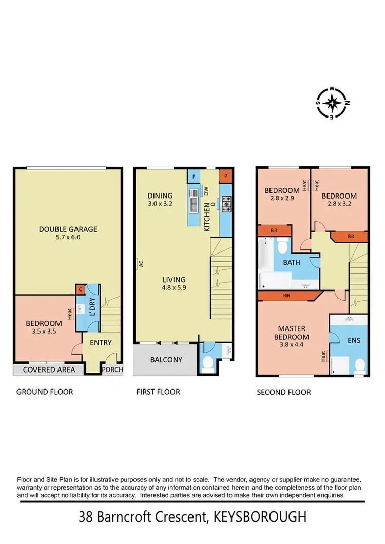 Floorplan of Homely house listing, 38 Barncroft Crescent, Keysborough VIC 3173
