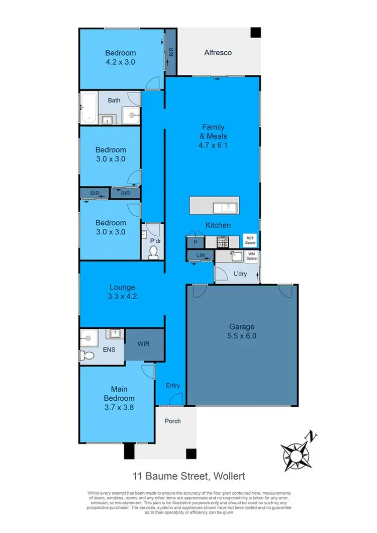 Floorplan of Homely house listing, 11 Baume Street, Wollert VIC 3750