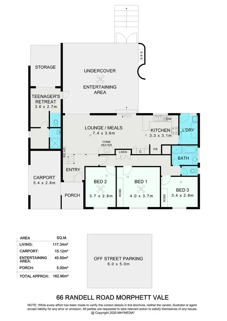 Floorplan of Homely house listing, 66 Randell Road, Morphett Vale SA 5162
