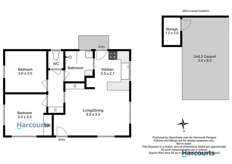 Floorplan of Homely unit listing, 2/1 Kentish Street, Penguin TAS 7316