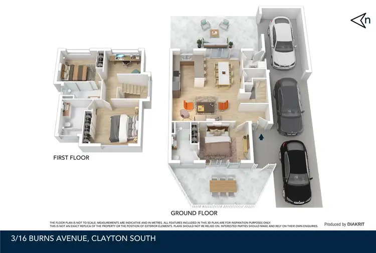 Floorplan of Homely townhouse listing, 3/16 Burns Avenue, Clayton South VIC 3169