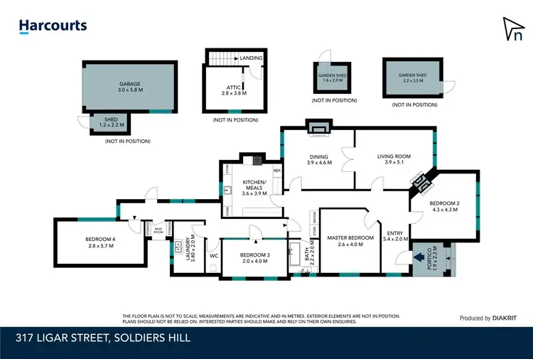Floorplan of Homely house listing, 317 Ligar Street, Soldiers Hill VIC 3350