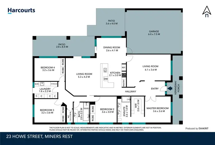 Floorplan of Homely house listing, 23 Howe Street, Miners Rest VIC 3352