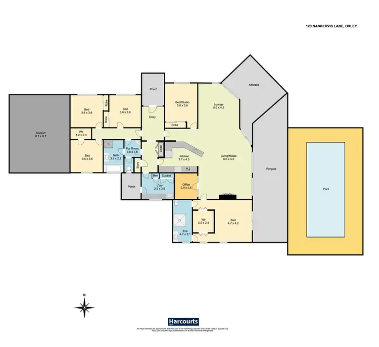Floorplan of Homely house listing, 120 Nankervis Lane, Oxley VIC 3678